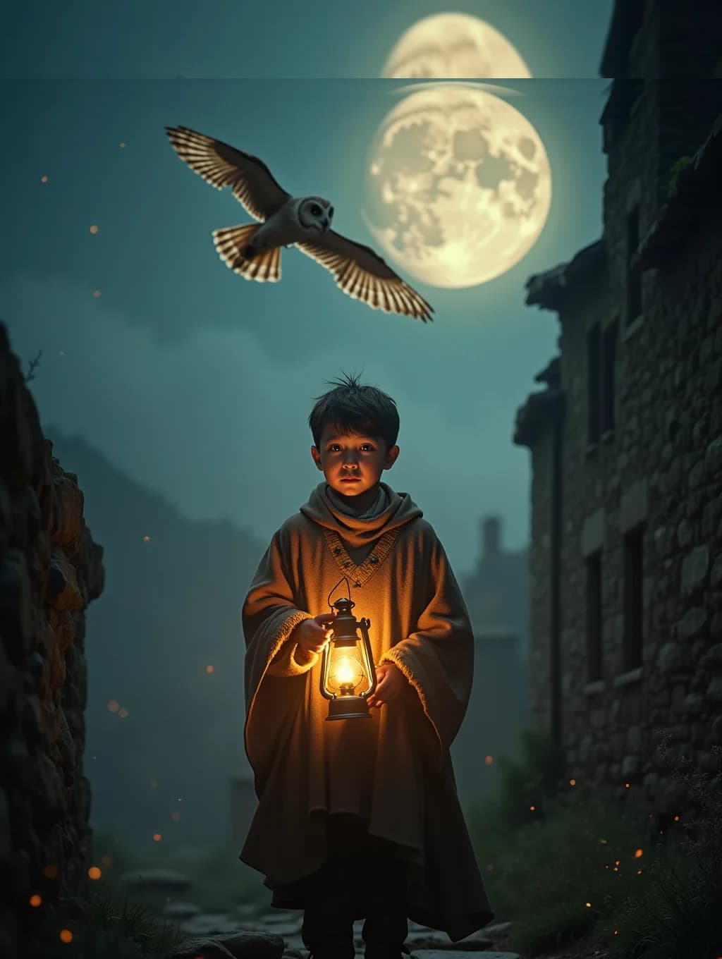 A page from the book: the child and the fairy-tale character